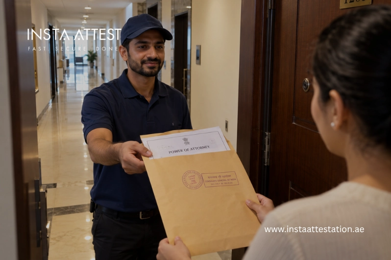 مندوب يعيد وكالة مصدقة من القنصلية الهندية إلى صاحبها في الشارقة